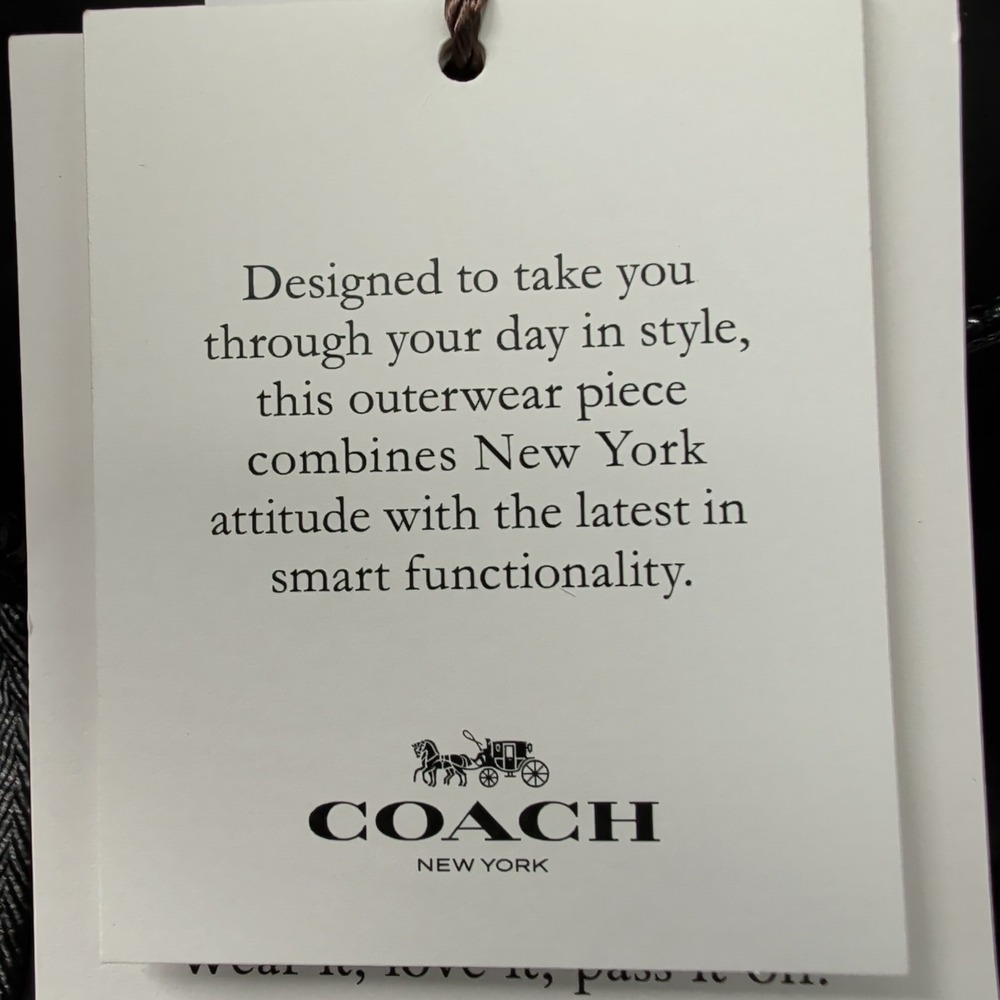 Coach Mens Signature Colorblock Down Vest Black Grey Puffer CG626 XL New - Picture 9 of 14